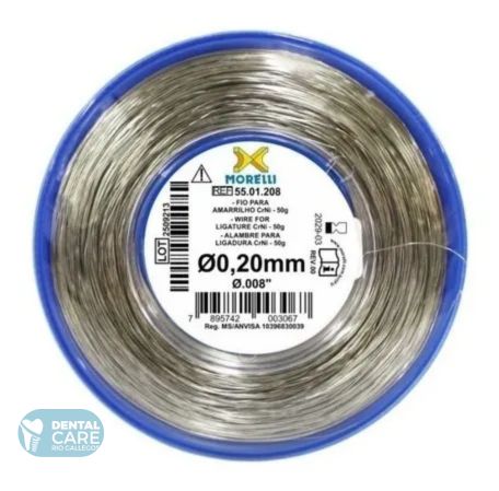 Alambre Ligadura Odontología 0.20 Mm Morelli 50g Ortodoncia