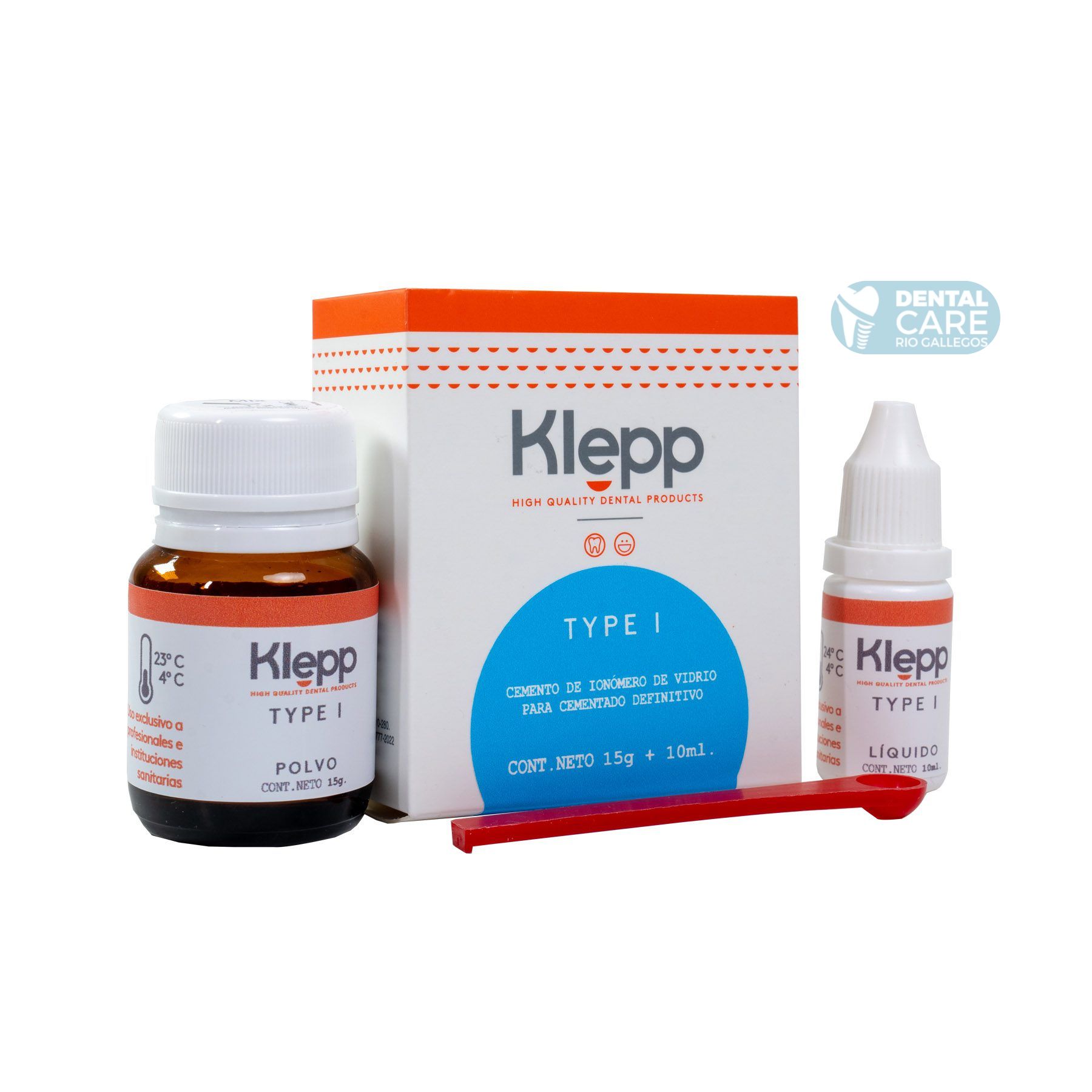 Cemento de ionómero de vidrio para cementado definitivo KLEPP TYPE I