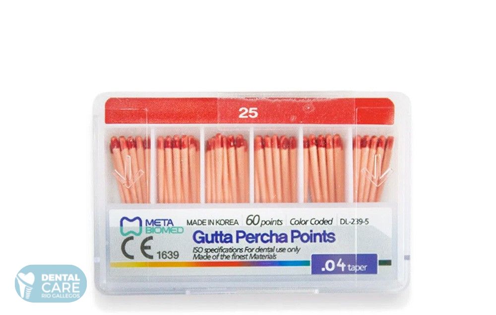 Conos de Gutta percha 25 rojo .04 METABIOMED