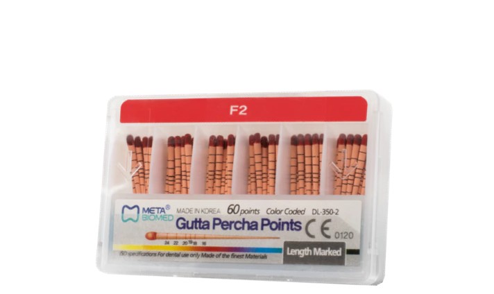 Conos de Gutta percha F2 rojo x60