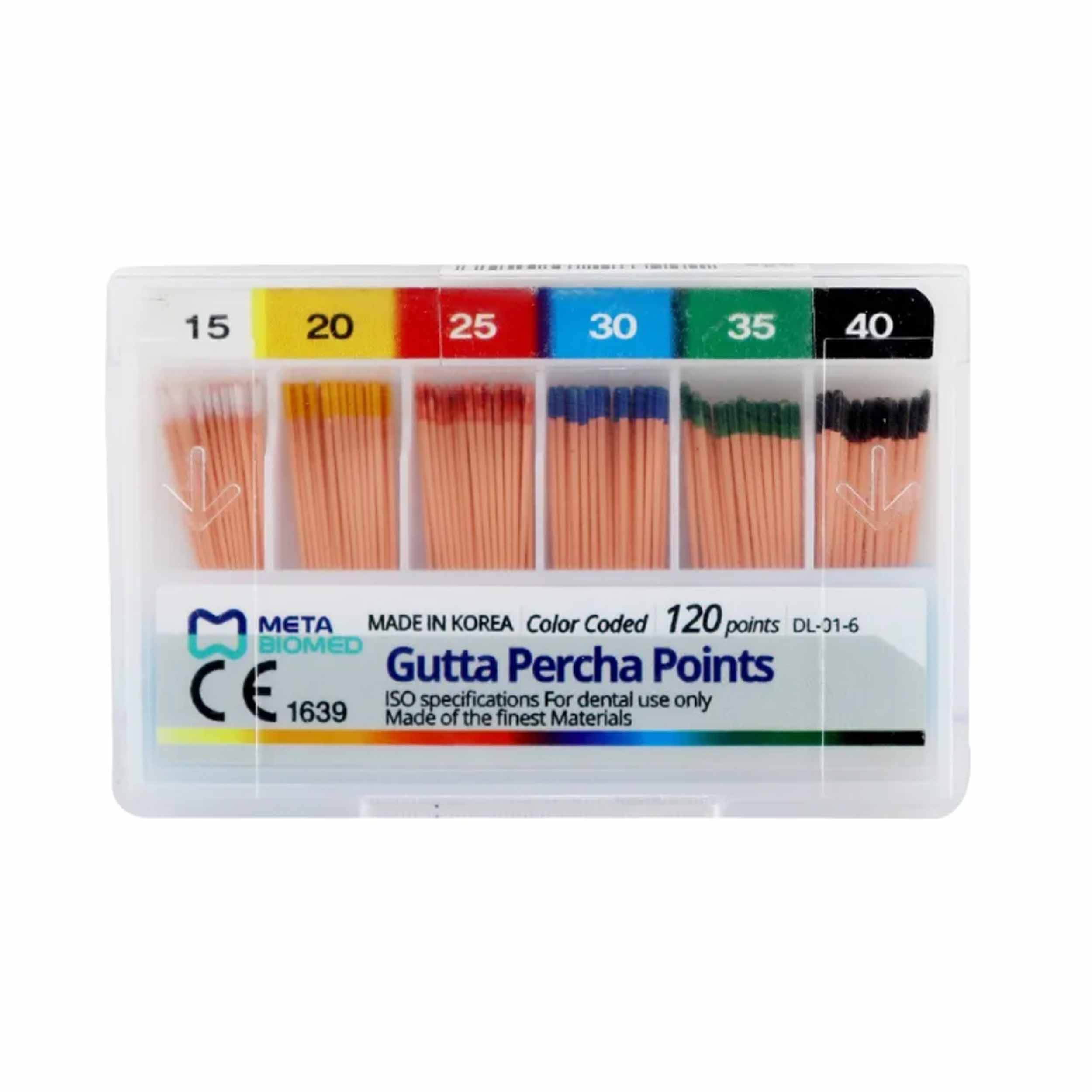 Conos Gutta Percha 15-40 META BIOMED