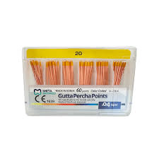 Conos Gutta Percha 20 amarillo .04 META BIOMED