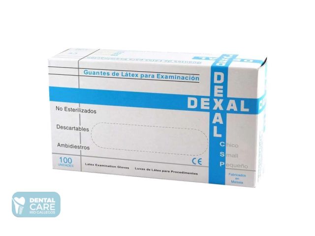 Guantes Dexal latex talle S x100u