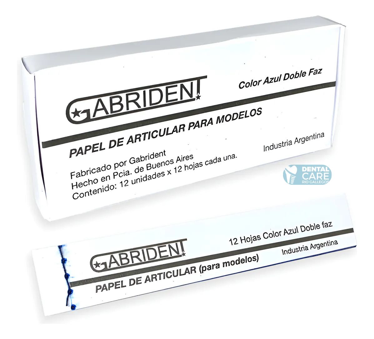 Papel De Articular Recto Azul Caja X 12 Libros GABRIDENT